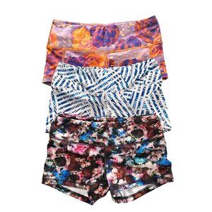 Lot of 3 Pairs FLEO Print Shorts Floral Workout S